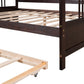 Espresso Wood Full Daybed Frame With Trundle