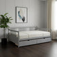 Gray Wood Full Daybed Frame With Drawers