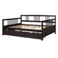 Espresso Wood Full Daybed Frame With Drawers
