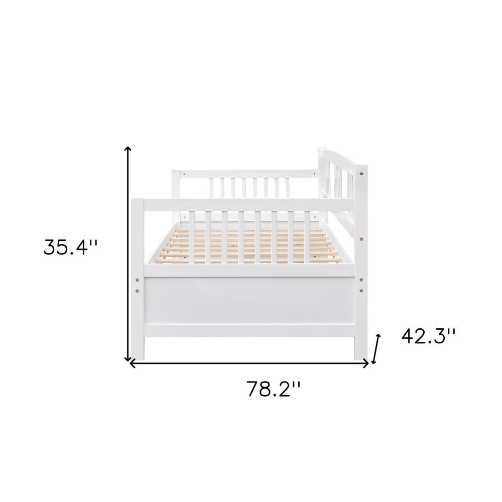 White Wood Twin Daybed Frame