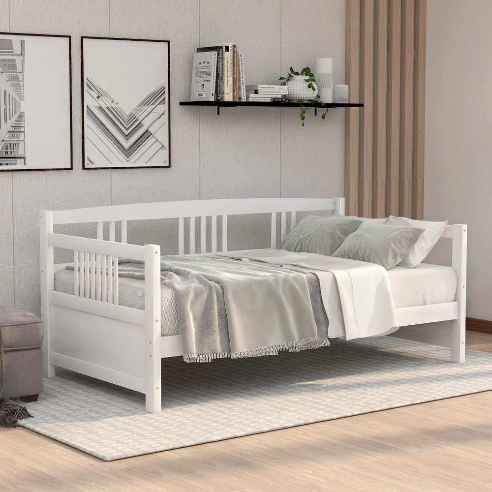 White Wood Twin Daybed Frame