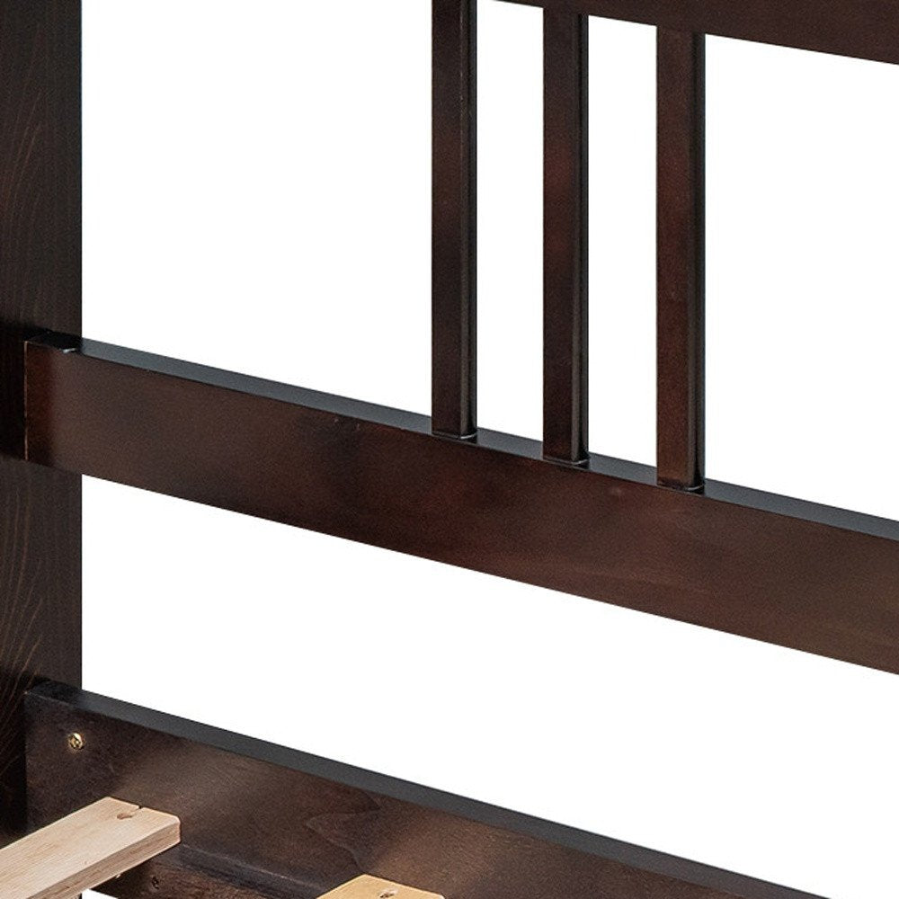 Espresso Wood Twin Daybed Frame