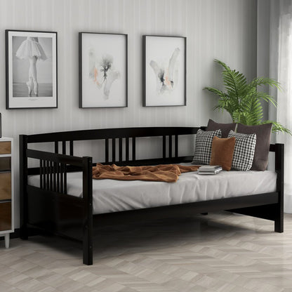 Espresso Wood Twin Daybed Frame