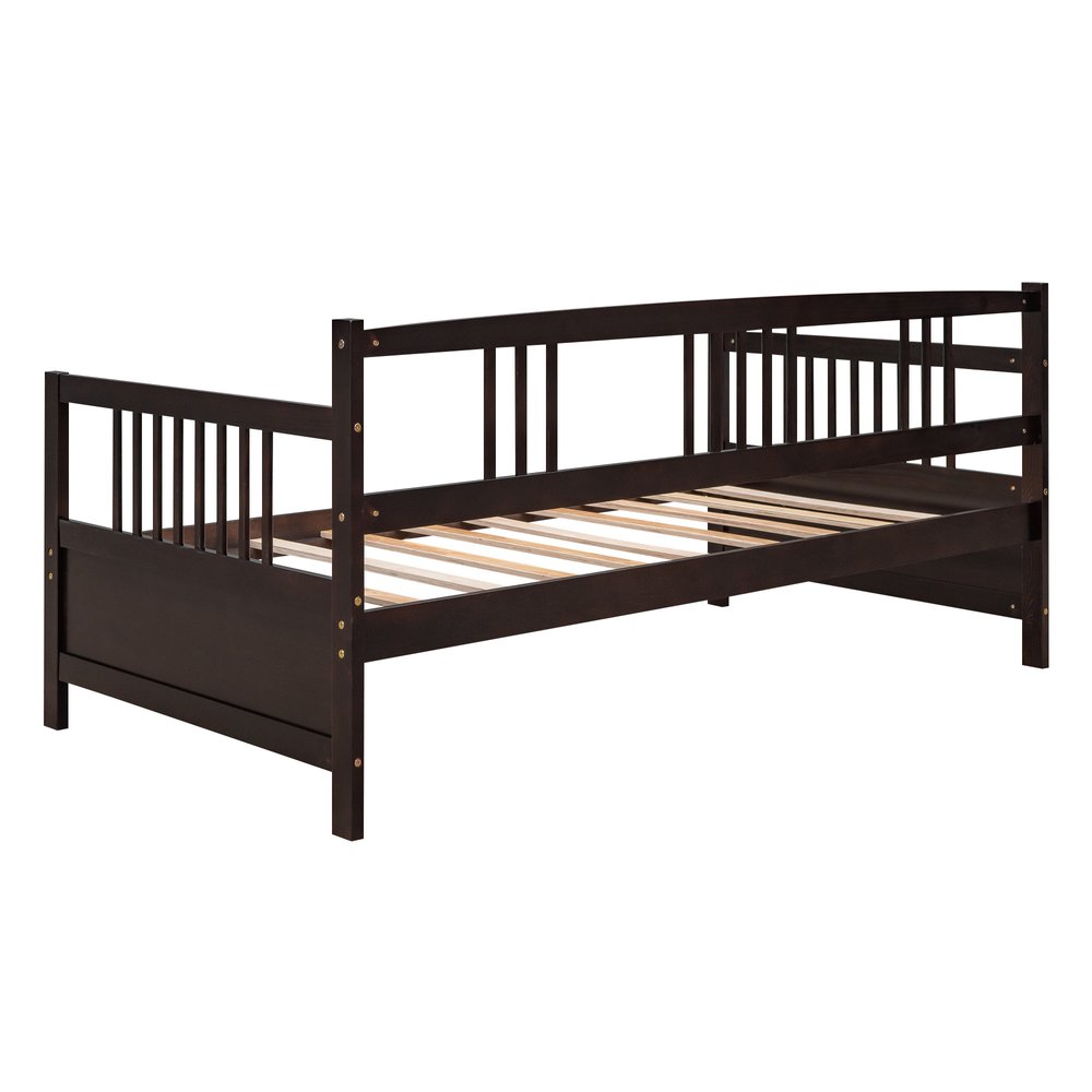 Espresso Wood Twin Daybed Frame