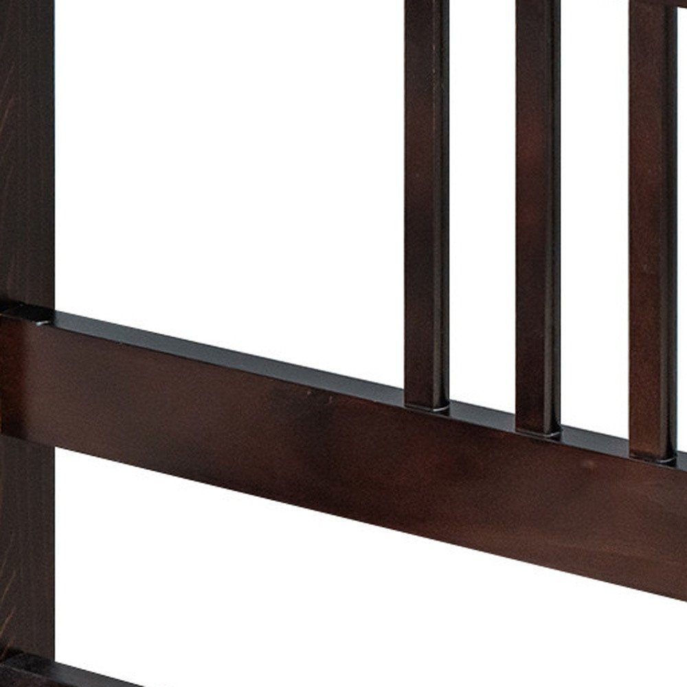 Espresso Wood Twin Daybed Frame