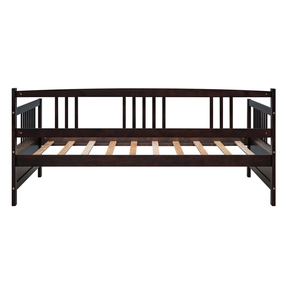 Espresso Wood Twin Daybed Frame