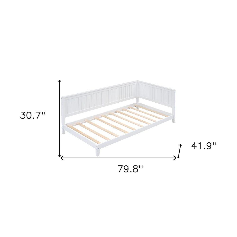 White Wood Twin Daybed Frame