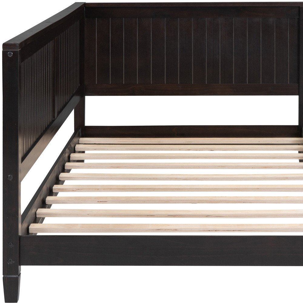 Espresso Wood Twin Daybed Frame