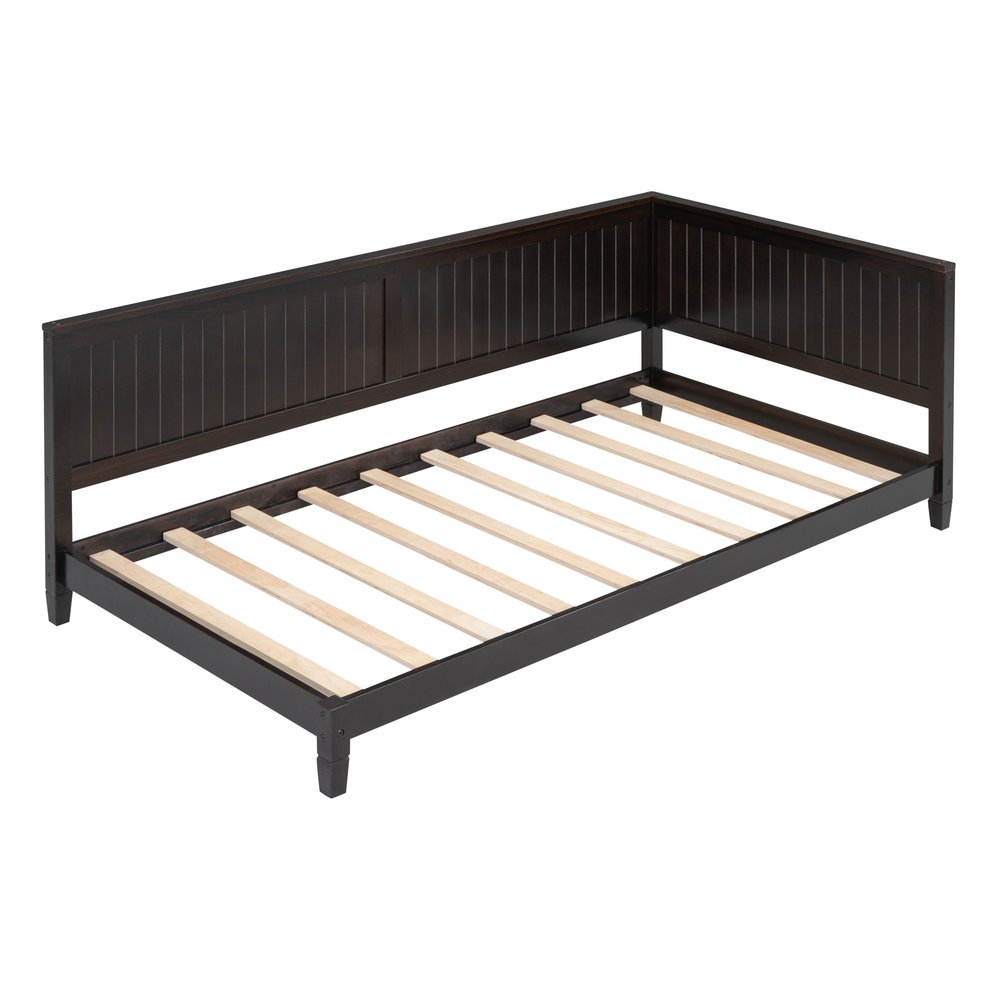 Espresso Wood Twin Daybed Frame