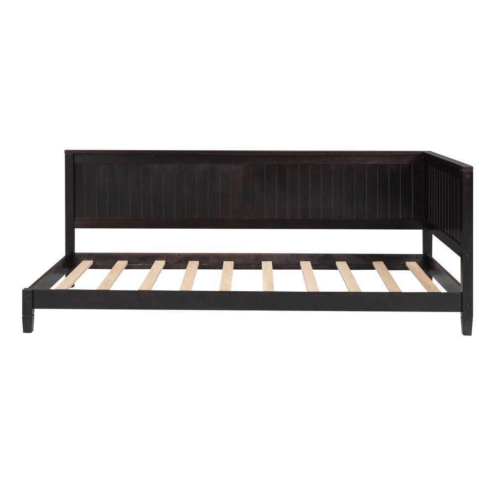 Espresso Wood Twin Daybed Frame