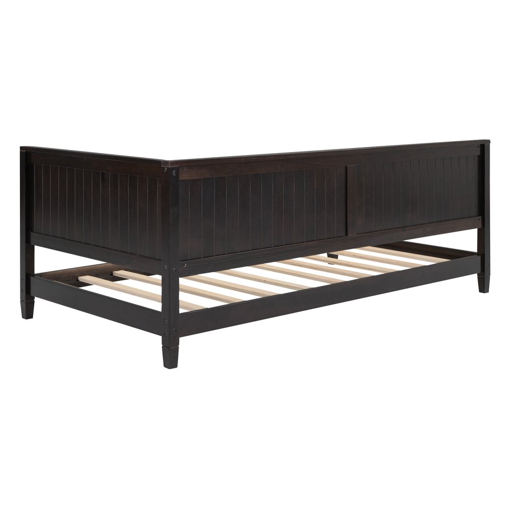 Espresso Wood Twin Daybed Frame