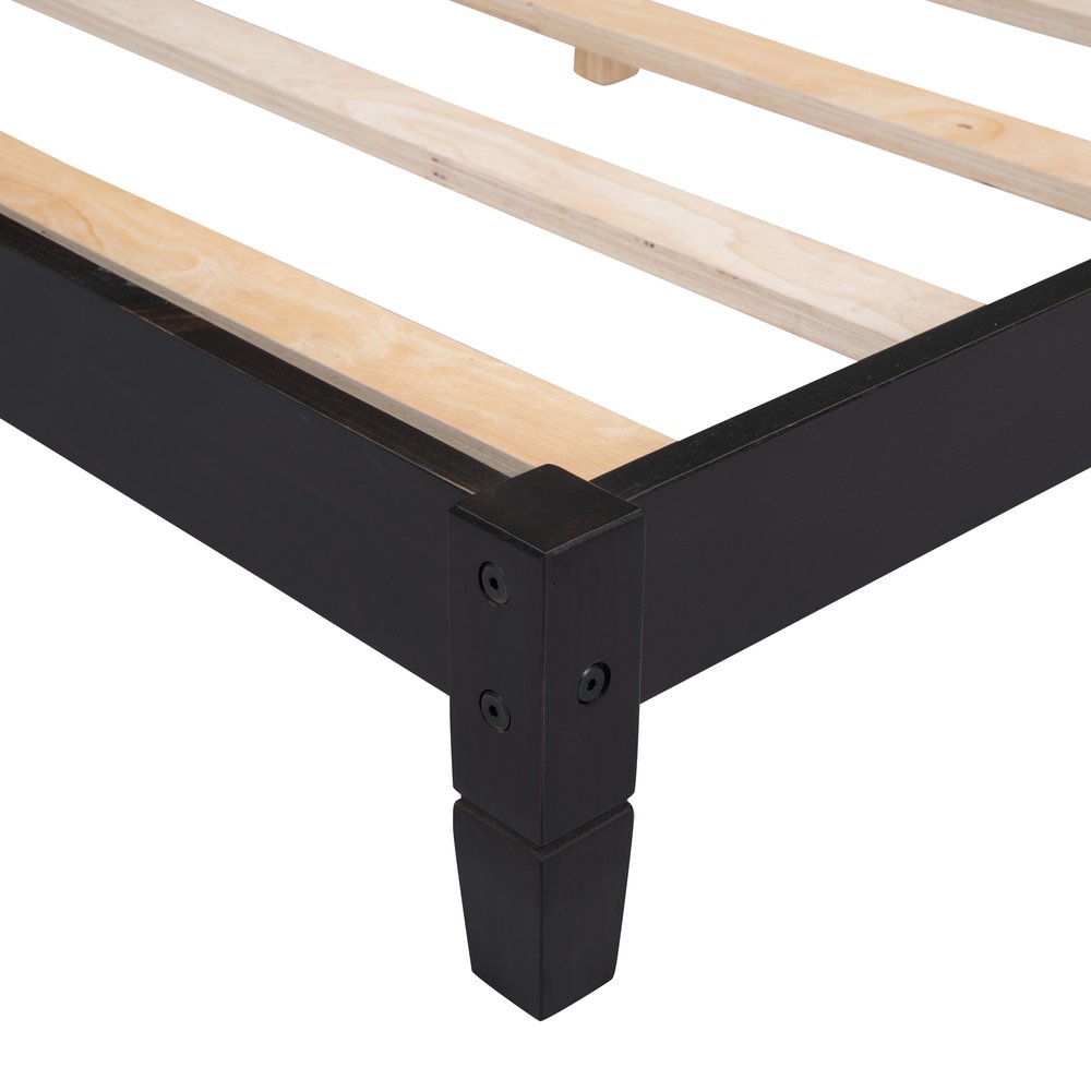 Espresso Wood Twin Daybed Frame