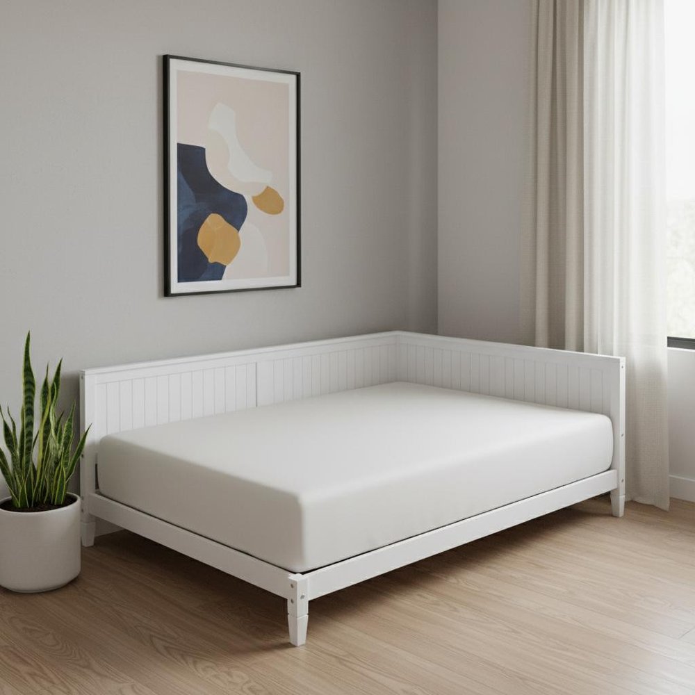 White Wood Full Daybed Frame