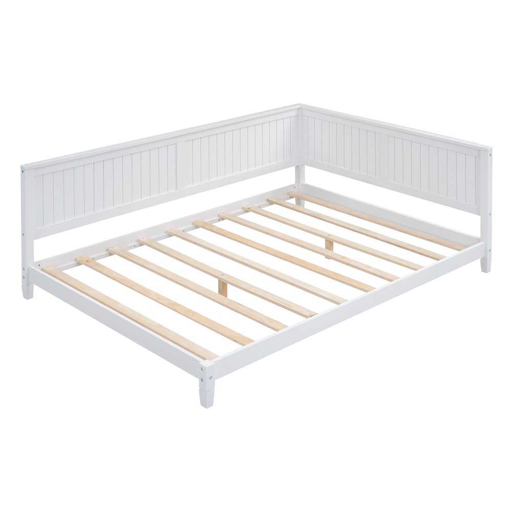White Wood Full Daybed Frame