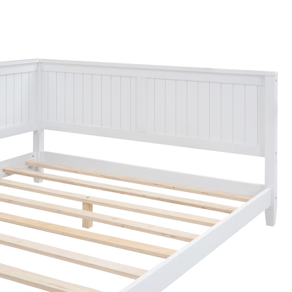 White Wood Full Daybed Frame