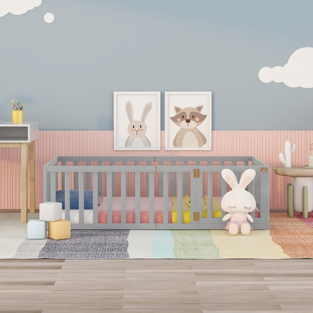 Gray Wood Twin Daybed Frame