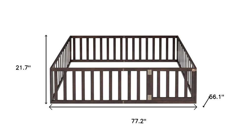 Walnut Wood Full Daybed Frame