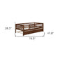 Walnut Wood Twin Daybed Frame With Trundle