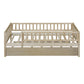 Natural Wood Twin Daybed Frame With Trundle