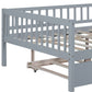 Gray Wood Full Daybed Frame With Trundle
