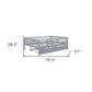 Gray Wood Full Daybed Frame With Trundle