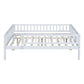 White Wood Full Daybed Frame With Trundle