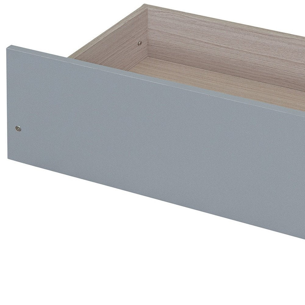 Gray Wood Twin Daybed Frame With Drawers