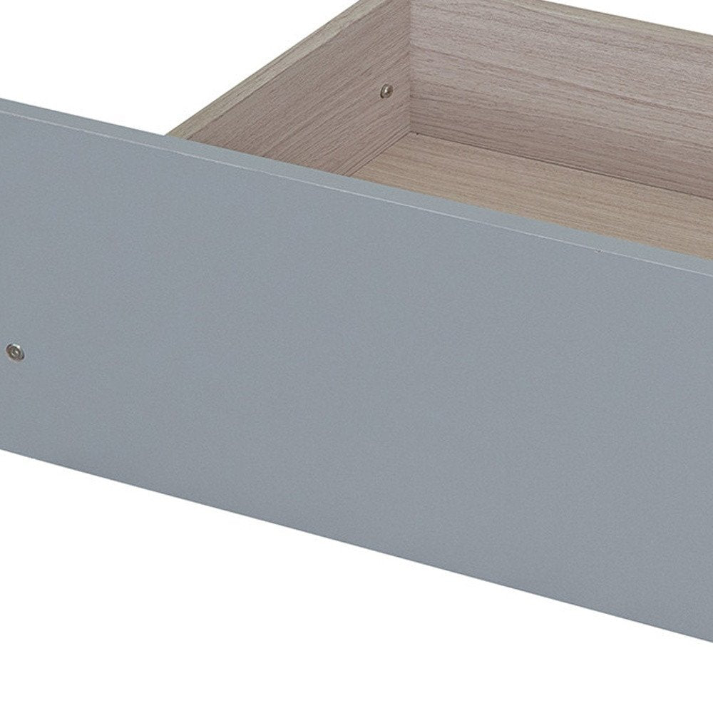 Gray Wood Twin Daybed Frame With Drawers