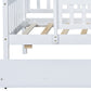 White Wood Twin Daybed Frame With Drawers