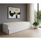 White Wood Twin Daybed Frame With Drawers