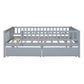 Gray Wood Full Daybed Frame With Drawers