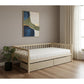 Natural Wood Full Daybed Frame With Drawers