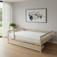 Natural Wood Full Daybed Frame With Drawers