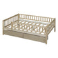 Natural Wood Full Daybed Frame With Drawers