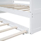 White Wood Twin Daybed Frame With Trundle