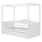 White Wood Twin Daybed Frame With Drawers