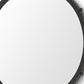 25" Black Metal Beaded Round Framed Accent Mirror