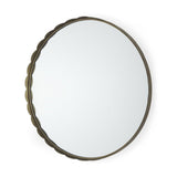 30" Gold Metal Scalloped Framed Accent Mirror