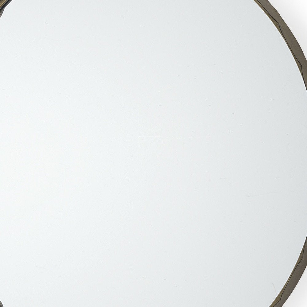 30" Gold Metal Scalloped Framed Accent Mirror