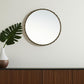 30" Gold Metal Scalloped Framed Accent Mirror