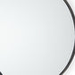 30" Black Metal Scalloped Framed Accent Mirror