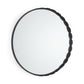 30" Black Metal Scalloped Framed Accent Mirror