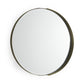 24" Gold Metal Round Framed Accent Mirror