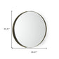24" Gold Metal Round Framed Accent Mirror