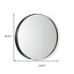 24" Black Metal Round Framed Accent Mirror