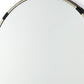 24" Gold And Black Metal Round Framed Accent Mirror