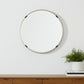 24" Gold And Black Metal Round Framed Accent Mirror