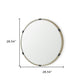 29" Gold And Black Metal Round Framed Accent Mirror