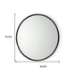 36" Black Metal Round Framed Accent Mirror