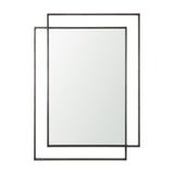 43" Gray Metal Double Frame Accent Mirror